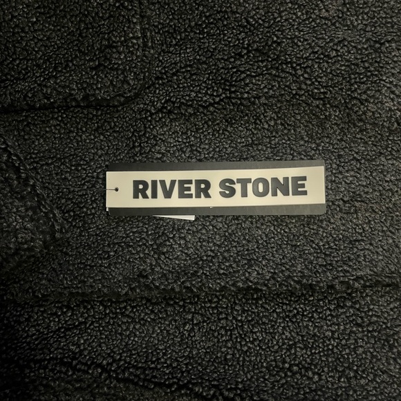 Riverstone Charcoal/Grey Faux Fur Coat M - Picture 9 of 9